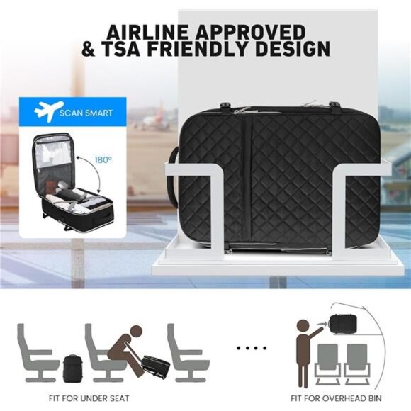 Large Travel Backpack For Women And Men, Flight Approved Carry On Backpack, - Picture 5 of 5